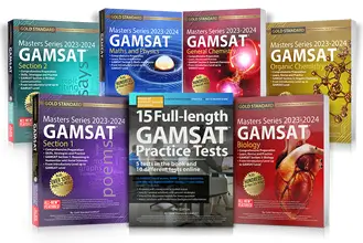 GAMSAT Masters Series Textbooks - All 6 books plus the 15-exam HEAPS book