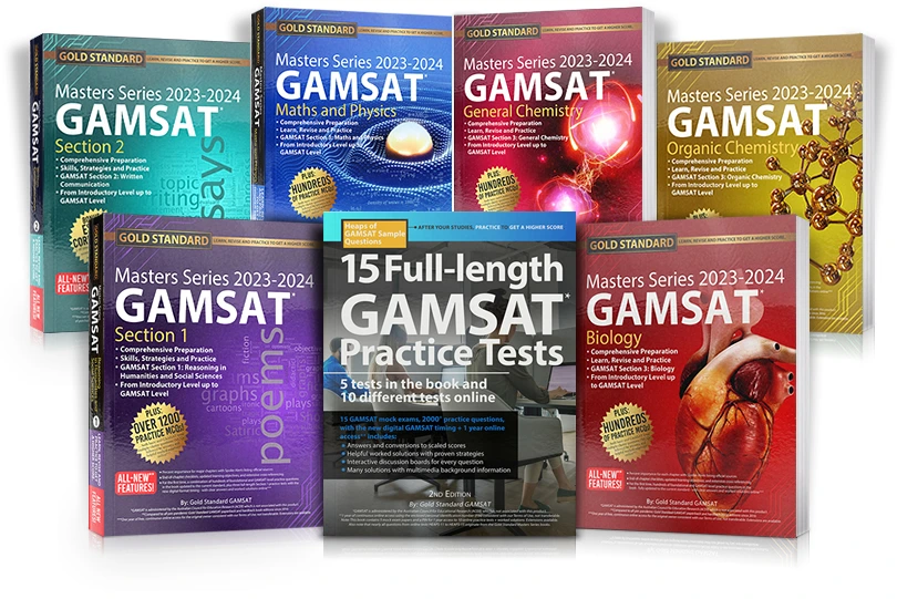 Gold Standard's new 2023 Masters Series GAMSAT preparation books